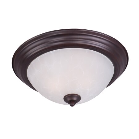 Maxim Lighting Essentials 2-Light 13.5" Wide Oil Rubbed Bronze Flush Mount Light 5841ICOI